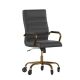 Alamont Home - Executive Chair on Skate Wheels - Black LeatherSoft/Gold Frame ALA-HP33-505217