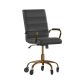 Alamont Home - Executive Chair on Skate Wheels - Black LeatherSoft/Gold Frame ALA-HP33-505226