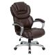 Alamont Home - Stella Contemporary Leather/Faux Leather Executive Swivel Office Chair - Brown