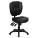 Alamont Home - Caroline Contemporary Leather/Faux Leather Swivel Office Chair - Black LeatherSoft ALA-HPZ4-2049