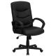 Alamont Home - Chelsea Contemporary Leather/Faux Leather Swivel Office Chair - Black
