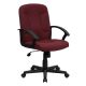 Alamont Home - Garver Contemporary Fabric Executive Swivel Office Chair - Burgundy