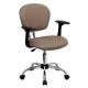 Alamont Home - Beverly Contemporary Mesh Swivel Office Chair with Arms - Coffee Brown