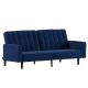 Alamont Home - Convertible Split Back Futon Sofa Sleeper with Wooden Legs - Navy ALA-ID21-500708