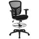 Alamont Home - Tyler Contemporary Mesh Drafting Stool - Black Mesh/Black Frame
