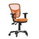Alamont Home - Mid-Back Ergonomic Multifunction Mesh Chair with Polyurethane Wheels - Orange