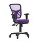 Alamont Home - Mid-Back Ergonomic Multifunction Mesh Chair with Polyurethane Wheels - Purple
