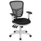 Alamont Home - Nicholas Contemporary Mesh Executive Swivel Office Chair - Black Mesh/White Frame