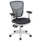 Alamont Home - Nicholas Contemporary Mesh Executive Swivel Office Chair - Dark Gray Mesh/White Frame