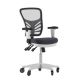 Alamont Home - Mid-Back Ergonomic Multifunction Mesh Chair with Polyurethane Wheels - Dark Gray Mesh/White Frame