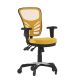 Alamont Home - Mid-Back Ergonomic Multifunction Mesh Chair with Polyurethane Wheels - Yellow-Orange