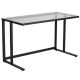 Alamont Home - Singleton Rectangle Contemporary Glass Home Office Desk - Clear/Black
