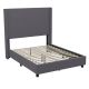 Alamont Home - Quinn Full Size Upholstered Platform Bed with Channel Stitched Headboard - Gray