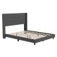 Alamont Home - Hollis Queen Size Upholstered Platform Bed with Wingback Headboard - Charcoal