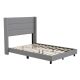 Alamont Home - Hollis Full Size Upholstered Platform Bed with Wingback Headboard - Gray