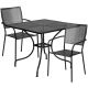 Alamont Home - Oia Outdoor Square Contemporary Metal 3 Piece Patio Set - Black ALA-DP46-203692