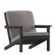 Alamont Home - Charlestown All-Weather Poly Resin Adirondack Style Chair & Cushions - Black/Charcoal