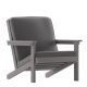 Alamont Home - Charlestown All-Weather Poly Resin Adirondack Style Chair & Cushions - Gray