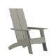 Alamont Home - Sawyer Modern Dual Slat Back Indoor/Outdoor Adirondack Style Patio Chair - Gray