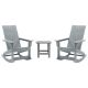 Alamont Home - Finn Outdoor Rectangle Cottage Resin 3 Piece Patio Set - Gray