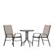 Alamont Home - Brazos Outdoor Round Contemporary 3 Piece Patio Set - Brown