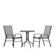 Alamont Home - Brazos Outdoor Round Contemporary 3 Piece Patio Set - Gray