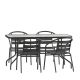 Alamont Home - Lila Outdoor Rectangle Contemporary 5 Piece Patio Set - Black
