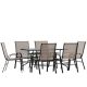 Alamont Home - Brazos Outdoor Rectangle Contemporary 7 Piece Patio Set - Brown