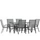 Alamont Home - Brazos Outdoor Rectangle Contemporary 7 Piece Patio Set - Gray