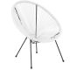 Alamont Home - Valencia Oval Comfort Take Ten Contemporary Bungee Bungee Chair - White