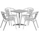 Alamont Home - Lila Outdoor Square Contemporary 5 Piece Patio Set - Aluminum