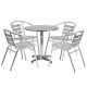 Alamont Home - Lila Outdoor Round Contemporary 5 Piece Patio Set - Aluminum