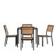 Alamont Home - Lark Outdoor Square Modern 5 Piece Patio Set - Teak ALA-YVEH-498339