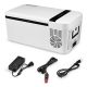 Costway - 16 Quart Portable Car Refrigerator Mini Cooler/ Freezer Compressor Camping - White