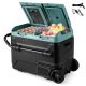 Costway - Dual Zone 12V Car Refrigerator 53QT Portable Compressor Fridge Freezer (-4℉~68℉) for RVs - Green