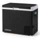 Costway - 12 Volt Car Refrigerator 53QT Portable Car Fridge with -4℉~68℉ for RVs Adjustable Range - Black