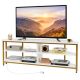 Costway - Corner TV Stand for TVs up to 65