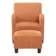 OSP Home Furnishings - Aiden Chair & Ottoman Herringbone - Orange