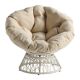 OSP Home Furnishings - Papasan Chair - Cream BF29296CM-M52