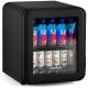 Cooluli Decor 1.7 cuft Glass Beverage Cooler (Black) - Black