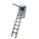 Fakro LSF Fire-Rated Steel Scissor Attic Ladder 7 ft. 11 in. - 9 ft. 10 in., 22.5 in. x 47 in. with 350 lb. Load Capacity 66858