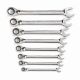 GEARWRENCH 72-Tooth 12 Point SAE Reversible Combination Ratcheting Wrench Set (8 -Piece)