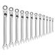GEARWRENCH 72-Tooth 12 Point Metric XL Locking Flex Combination Ratcheting Wrench Set (12-Piece)