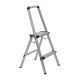 XTEND+CLIMB Ultra 2-Step Light Weight Aluminum Stool Folding Step Stool with Handle ANSI Type II 225 lbs. Duty Rating FT-2