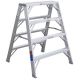 Werner 4 ft. Aluminum Extra-Wide Work Stand Step Ladder with 300 lb. Load Capacity Type IA Duty Rating TW374-30