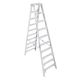 Werner 10 ft. Aluminum Twin Step Ladder with 375 lb. Load Capacity Type IAA Duty Rating T410
