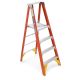 Werner 4 ft. Fiberglass Platform Ladder (10 ft. Reach Height) with 300 lb. Load Capacity Type IA Duty Rating P6204