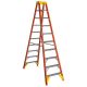 Werner 10 ft. Fiberglass Twin Step Ladder with 300 lbs. Load Capacity Type IA Duty Rating T6210
