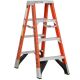 WERNER 4 ft. Fiberglass Twin Step Ladder with 375 lb. Load Capacity Type IAA Duty Rating T7404