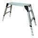 MetalTech Jobsite Series 31 in. Adjustable Work Platform, Aluminum Step Stool for Adults and Portable Work Bench with Rubber Feet E-PWP7101AL